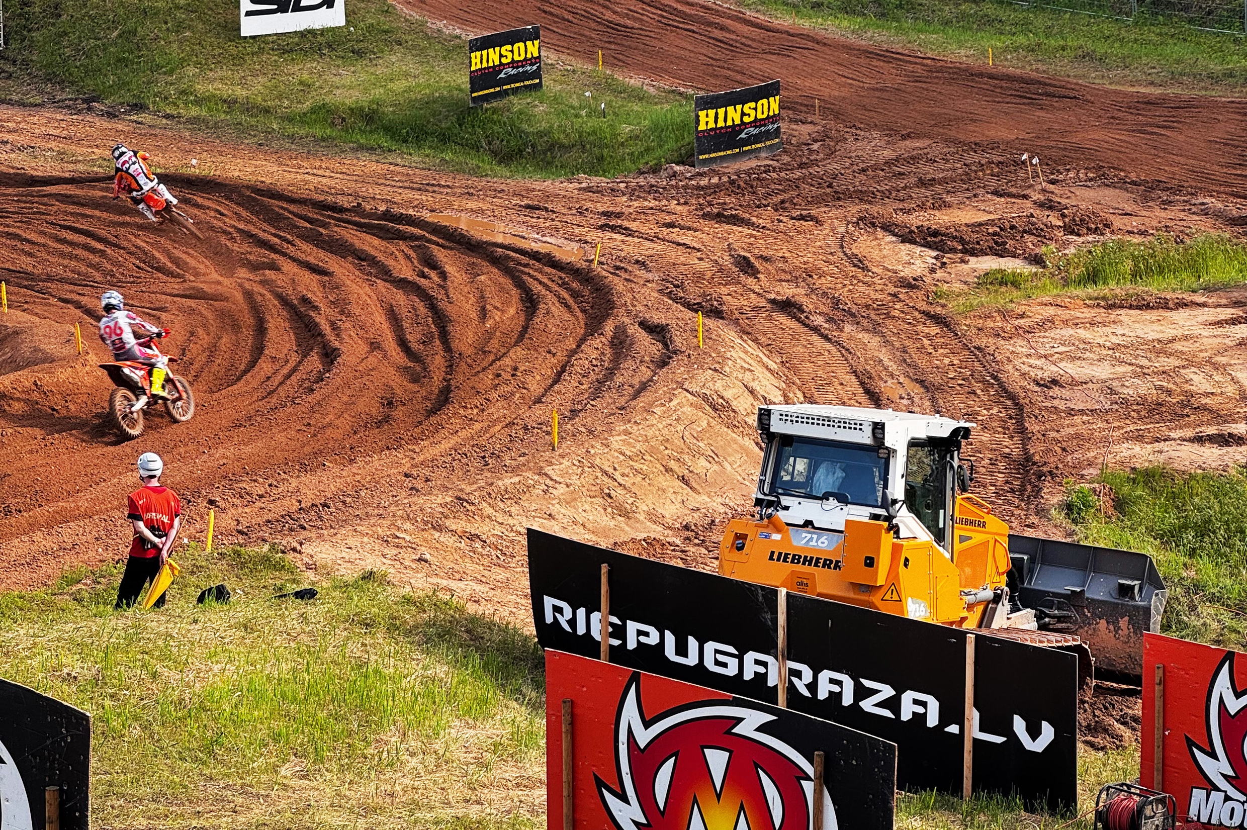 Liebherr at MXGP Latvia 2025: Ensuring track excellence amid challenging conditions